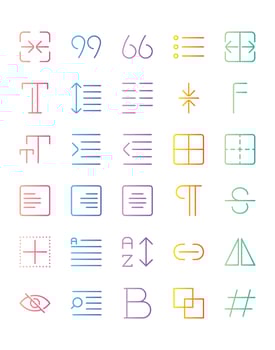 Edit Tools Icon Set 30 isolated on white background vector