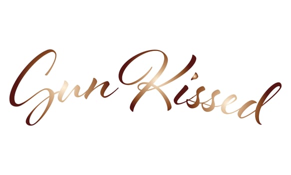 Sun kissed Typography vector illustration isolated on white background