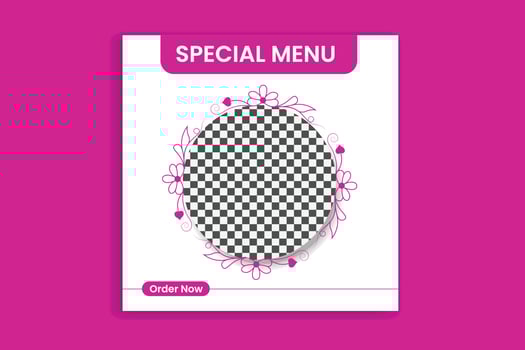 social media post. food social media template. web banner design promo banner, FREE Vector