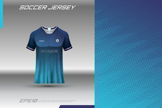 Sports jersey and t-shirt template sports jersey design vector mockup. Sports design for football, racing, gaming jersey. Vector.