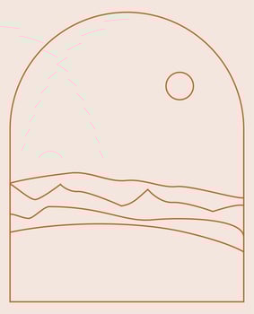 Boho Landscape Logos in Trendy Minimal Liner Style vector