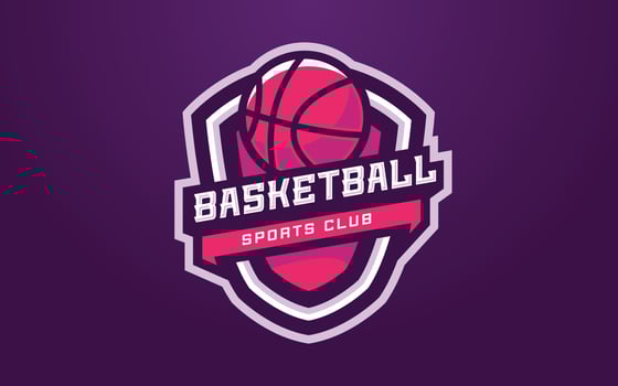 Basketball Club Logo Template for Sports Team or Tournament vector