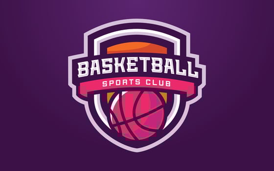 Basketball Club Logo Template for Sports Team or Tournament vector