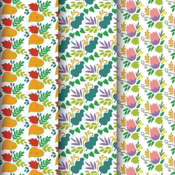 hand drawn floral pattern 2 vector