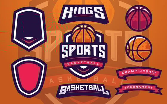 Basketball Club Logo Template Creator for Sports Team vector