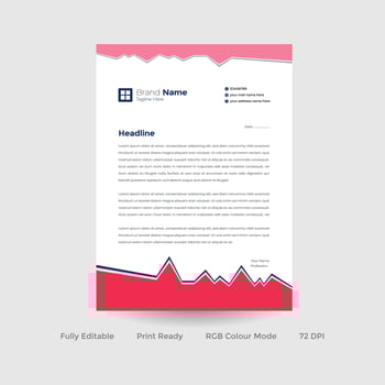 Business letterhead template design vector