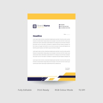 Business letterhead template design vector