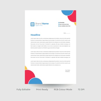 Corporate letterhead design template vector