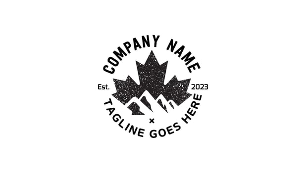 Maple Leaf and Mountain Business Logo Design vector