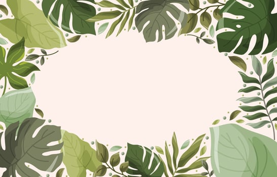 Summer Floral Nature Leaves Background vector