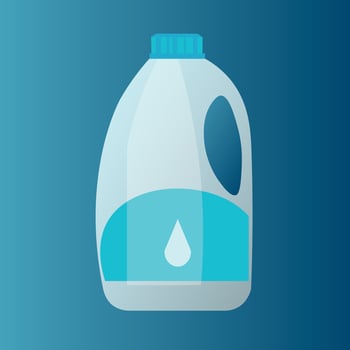 vector Illustration with gallon of milk in flat design style.