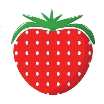 garden strawberry icon vector isolated on white background