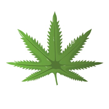 Cannabis leaf vector icon. Marijuana legalize symbol. Medicine cannabis sign, herbal nature organic plant. Hash, ganja cbd rasta indica sativa logo. Flat design isolated on white background.