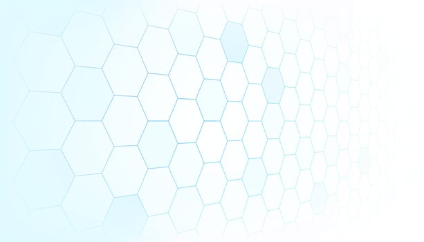 Simple blue hexagon line on white background. Medicine and science concept. Abstract healthy and medical background. Template brochure design. Technology and science wallpaper template. vector