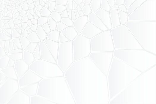 Abstract Voronoi diagram white blocks cell pattern. Geometric background design vector