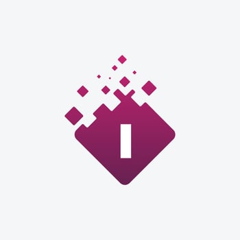 Letter I Logo. I Vector Letter Design with square.