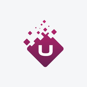 Letter U Logo. U Vector Letter Design with square.