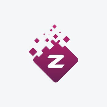 Letter Z Logo. Z Vector Letter Design with square.