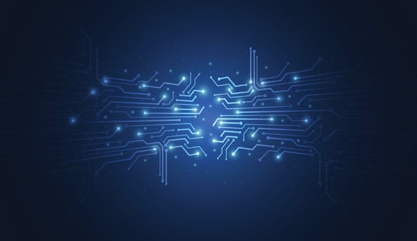 Abstract digital background with technology circuit board texture. Electronic motherboard illustration. Communication and engineering concept. Vector illustration