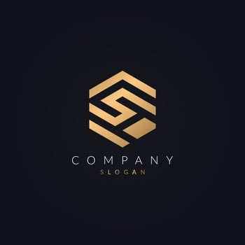 Minimalist and Creative real estate CH letter Modern logo icon design. House, Property development, construction and building company H and C logotype template with gold color. vector