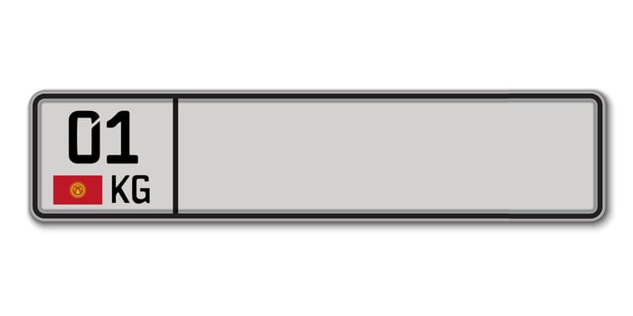 Car number plate. vector