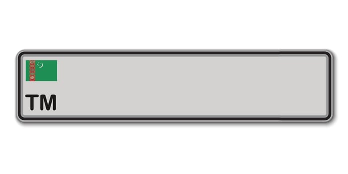 Car number plate. vector