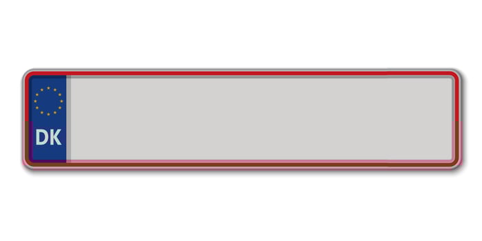 Car number plate vector