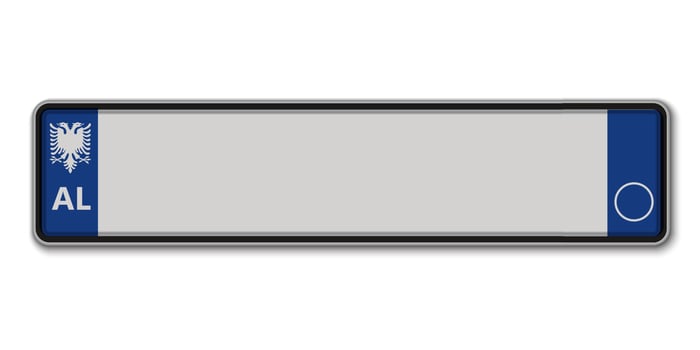 Car number plate vector