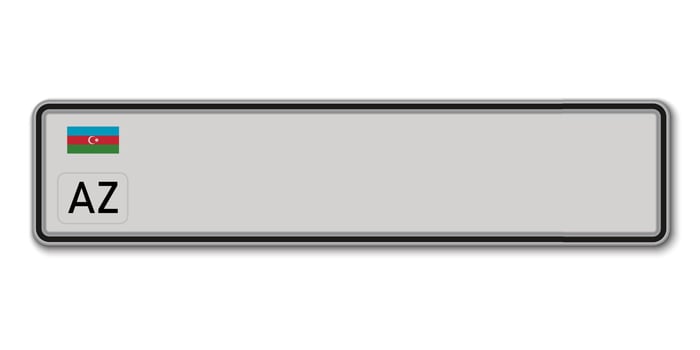 Car number plate vector