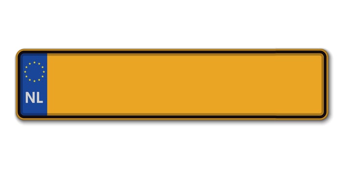 Car number plate vector