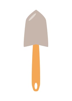 Shovel garden tool, vector illustration doodle style gardening tools.