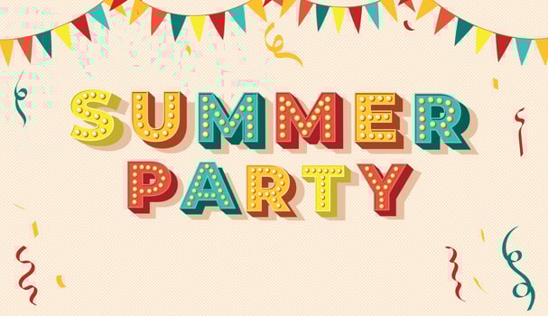 summer party banner. summer poster design. summer party ideas vector