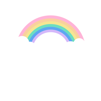 Abstract kawaii cartoon rainbow png