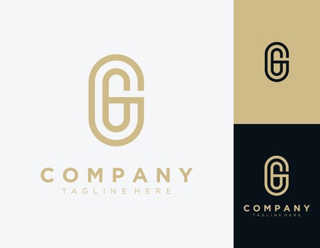 Initial letter GG logo design template. vector