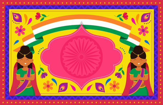 India Independence Day Background vector