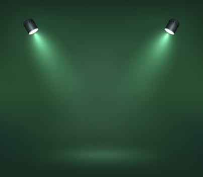 Vector Spotlight on Scene . Vector illustration