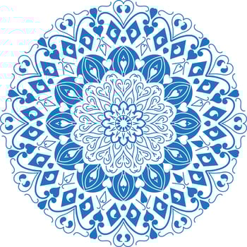 Mandala ornament, outline, doodle, hand-drawn, illustration. Vector henna tattoo style, can be used for textile, coloring books, phone case print, greeting cards