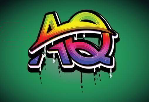 AQ Letter Swoosh logo vector