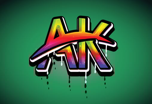 AK Letter Swash logo vector