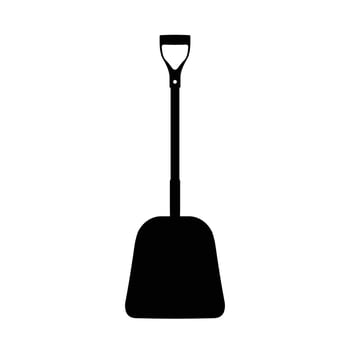 Shovel Silhouette. Black and White Icon Design Element on Isolated White Background vector