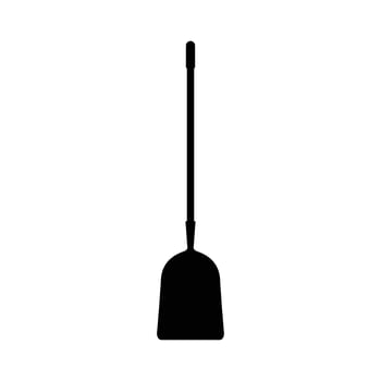 Shovel Silhouette. Black and White Icon Design Element on Isolated White Background vector