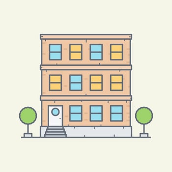 Apartment building vector illustration