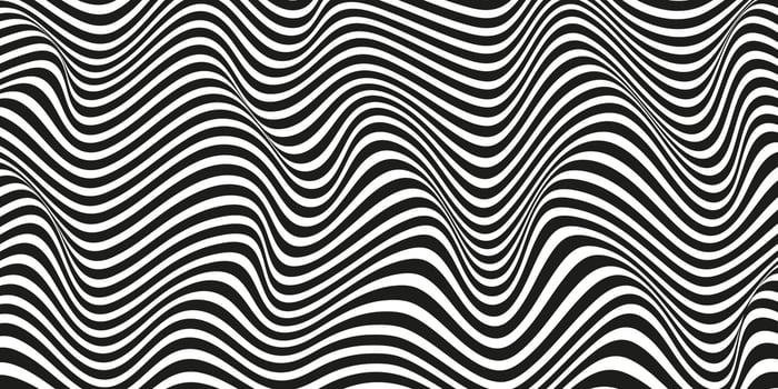Abstract seamless vector pattern. Waves. Lines. Distorted. Isolated