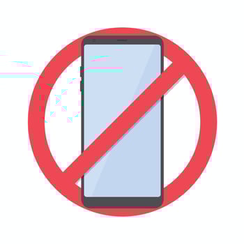 No cell Phone Sign and Symbol ,Vector flat design Element vector