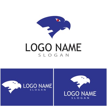 Falcon eagle birdWave Logo Template vector symbol