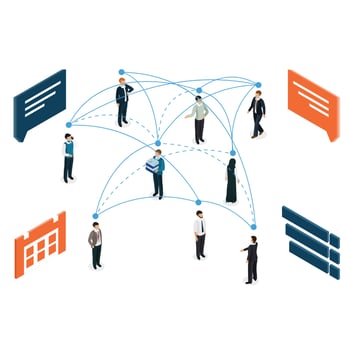 People connection in an event vector