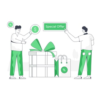Special offer flat illustration is up for use vector