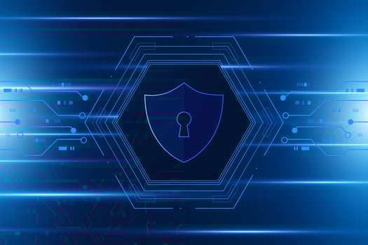 Cyber security technology concept , Shield With Keyhole icon  , personal data , vector