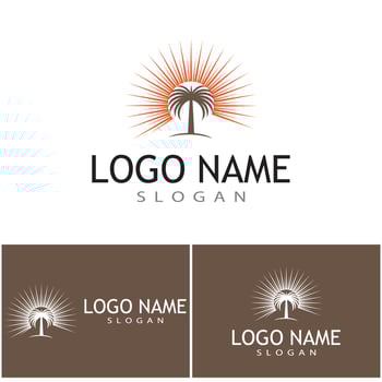 Date tree icon vector illustration logo template