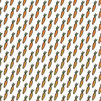 seamless carrot pattern. vector doodle illustration with carrot. pattern with carrot